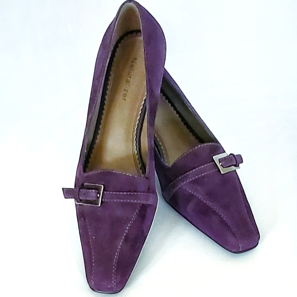 Naturalizer Purple Suede low heel slip ons
